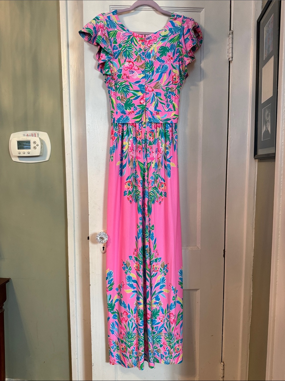 NWT Lilly Pulitzer “Verona Flutter Sleeve” Maxi Dress Size 2 - Picture 9 of 12